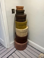 et of Vintage Round Hat Boxes