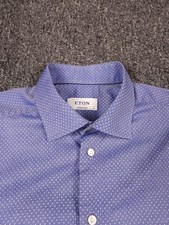 Eton Shirt Men 17/43 XL Blue