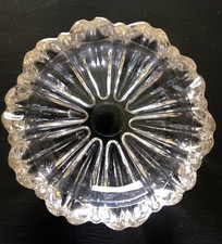 Vintage Glass Ashtrays Set Of 2 Anchor Hocking? Stackable 5" & 3" Excellent MCM