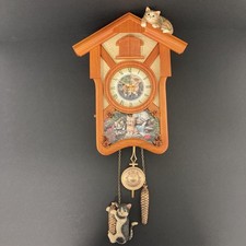 Bradford Exchange Happy Tails Cuckoo Clock *CLOCK WORKS CUCKOO NOT WORKING*