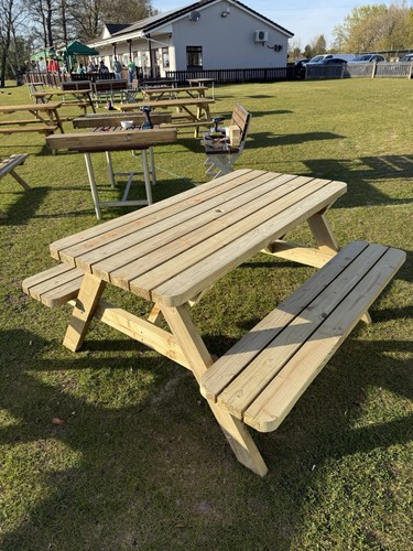 Wooden picnic bench - wooden,