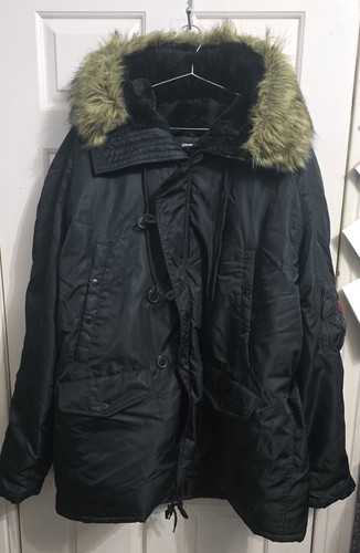 Schott nyc black parka coat - nyc,
