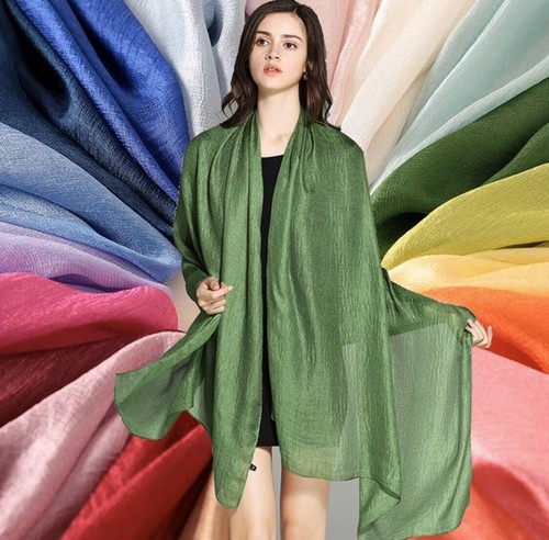Large satin woman scarf - scarf,