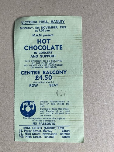 Hot chocolate 1979 concert - hot,