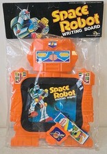 VINTAGE SPACE ROBOT WRITING BOARD HONG KONG 1980S 22910 VINTAGE TOY
