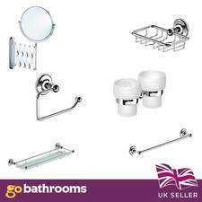 Windsor Traditional Bathroom Accessory Tumbler Wire Basket Shelf Towel Rail