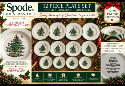 Spode christmas tree 12pc - spode,
