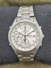 Seiko Chronograph Mens Date Watch with ALARM.7T32-7060 +New Battery