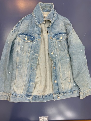 Zara studded denim - zara, trucker