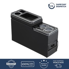 LED USB center console storage