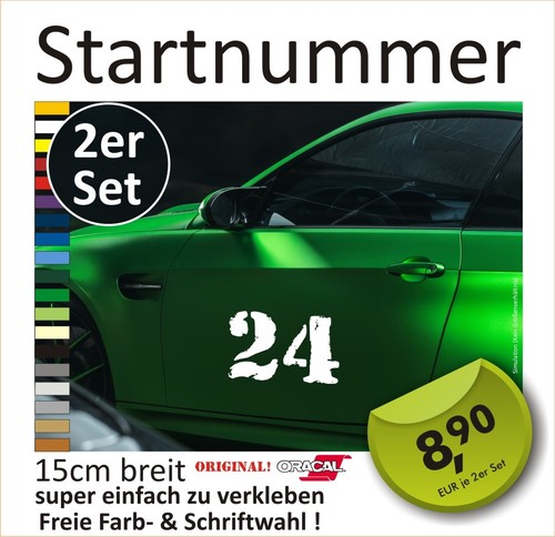 Race number sticker - sticker, car