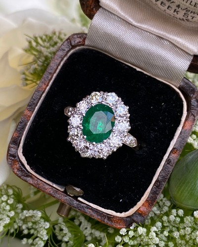 Victorian emerald and - and, diamond
