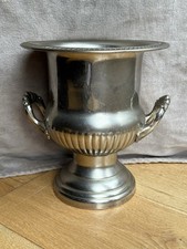 Vintage Silvery Metal Regency Style CHAMPAGNE WINE Bucket Ice Bucket Cooler