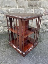 Antique Mahogany Revolving Library Bookcase