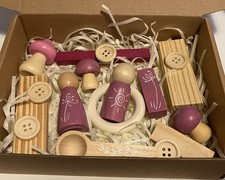 Loose Parts Wooden Set With