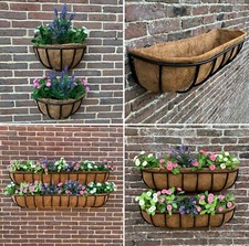 Wall Planters Metal Garden Trough Manor Black Wall Basket Manger Hayrack