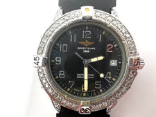 BREITLING Colt A17035 with Diamond Bezel Mens 40mm Watch