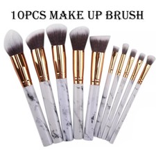 10 Pcs Kabuki Make up Brushes Eye shadow Blusher Face Powder Makeup Brush UK