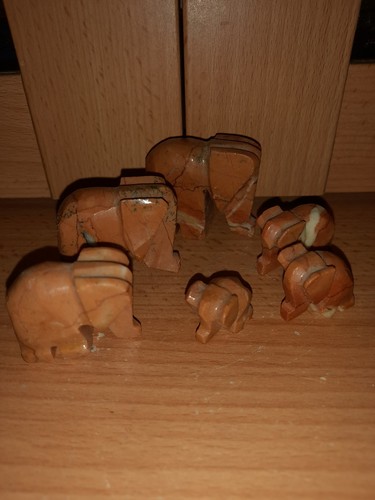 Six graduating soapstone - soapstone, /