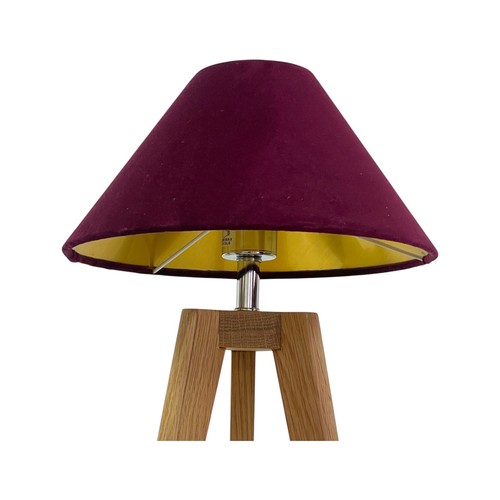 Lampshade burgundy velvet - burgundy,