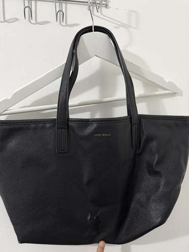 Jack wills black leather tote - ,