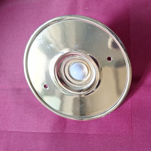 Solid brass round bell push - brass,