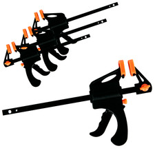 4 x 103mm JAWS RATCHET TRIGGER/G/SPEED CLAMPS WOODWORKING CARPENTRY DIY HOME UK