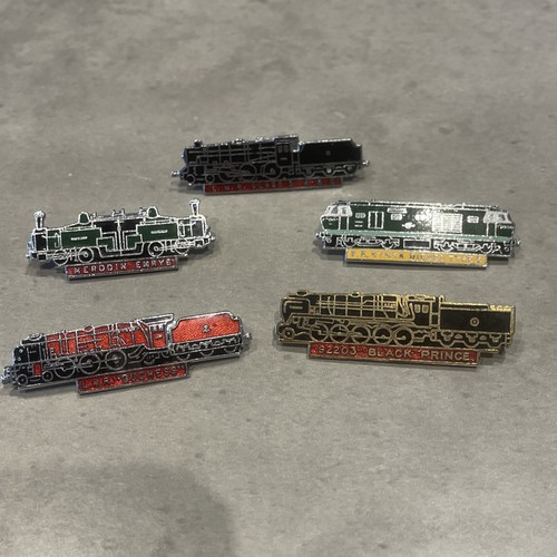 Railway themed enamel badges - railway,