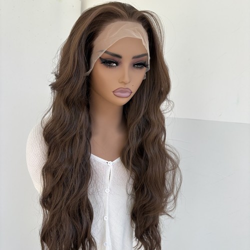 Brown long wavy glueless lace - long,