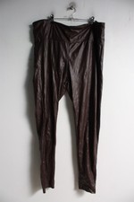 Primark Faux Leather Leggings -Brown - Size XL (F93)