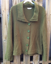 EAST Pure Boiled Wool Lime Green Jacket Medium