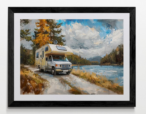 Camper van motorhome framed - van,