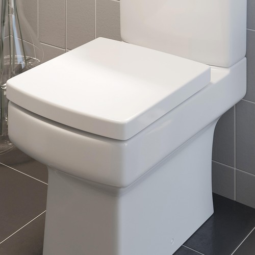 Soft close white square - white, toilet