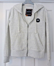Soul Cal & Co California  Size 8 UK EU 36 Hoodie Light Grey Full Zip Pockets