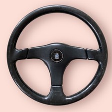 Genuine Nardi Torino Gara 365mm black leather steering wheel Subaru Branded