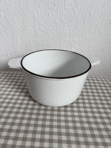 Vintage cast iron enamel - iron, white