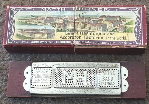 Vtg hohner harmonica marine - vtg, m.