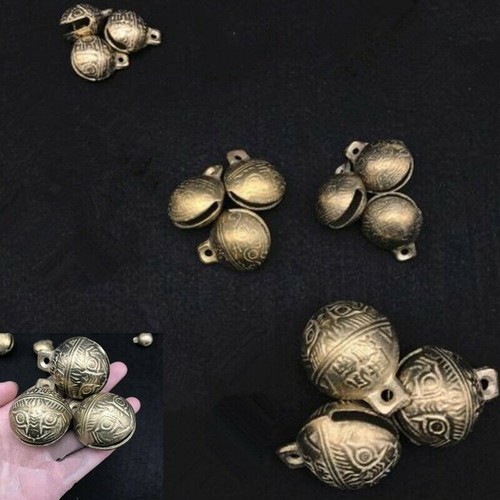4pcs brass tibetan bells beads - bells,