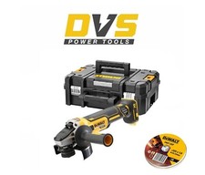 DeWalt DCG405NT 18V XR Cordless Brushless Angle Grinder & Box 10x 125mm Discs