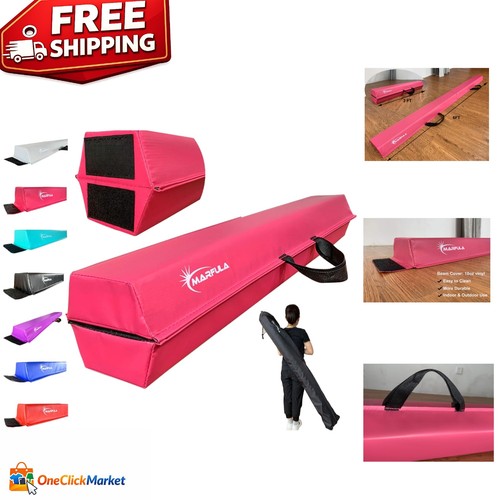Folding pink balance beam - folding,