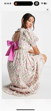 Sister Jane Backless Floral Dress With Back Bow Size L