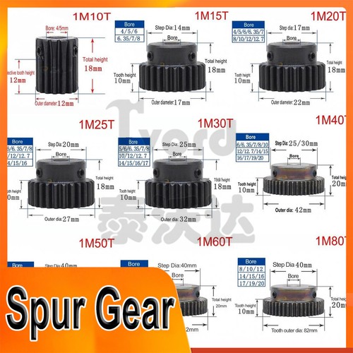 Steel spur gear with - spur,