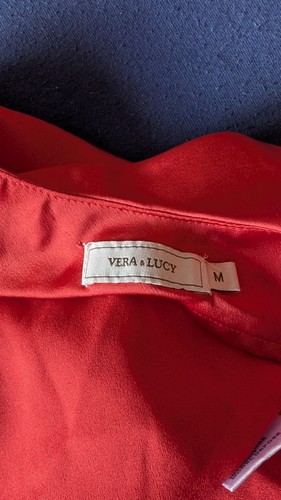 Vera lucy red satin chain - red,