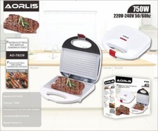 Piastra Elettrica Waffle Sandwich Toast AORLIS AO 78239 750W Antiaderente
