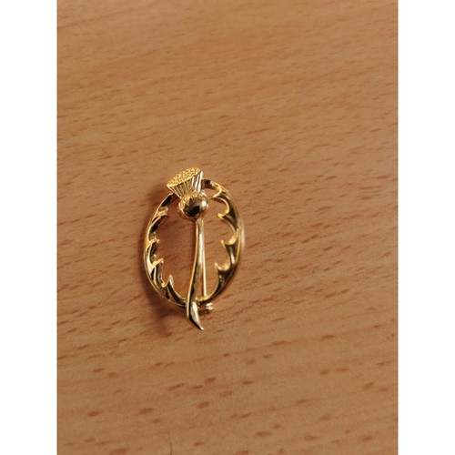 Gold tone vintage scottish - gold,