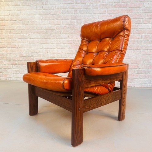 Vintage ekornes reclining - reclining, tan