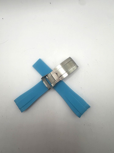 20mm blue rubber strap - blue,