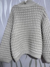 H&M Beige Knit Jumper - Size M