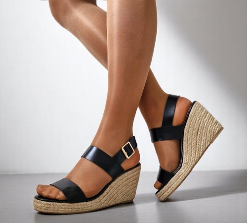 Womens black ankle strap - ankle,