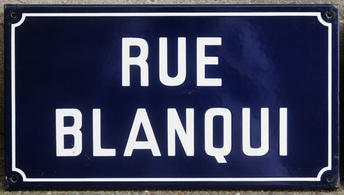 Old french enamel street - old,